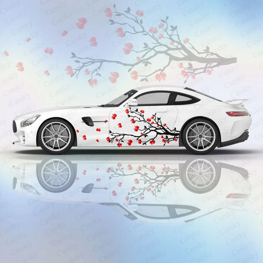 Автомобильные наклейки с сердцем пламенем бабочкой универсальные большие