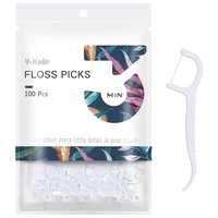 100pcs dental floss flosser picks teeth toothpicks stick tooth clean oral care 7 5cm dental cleaning toothpicks floss picks