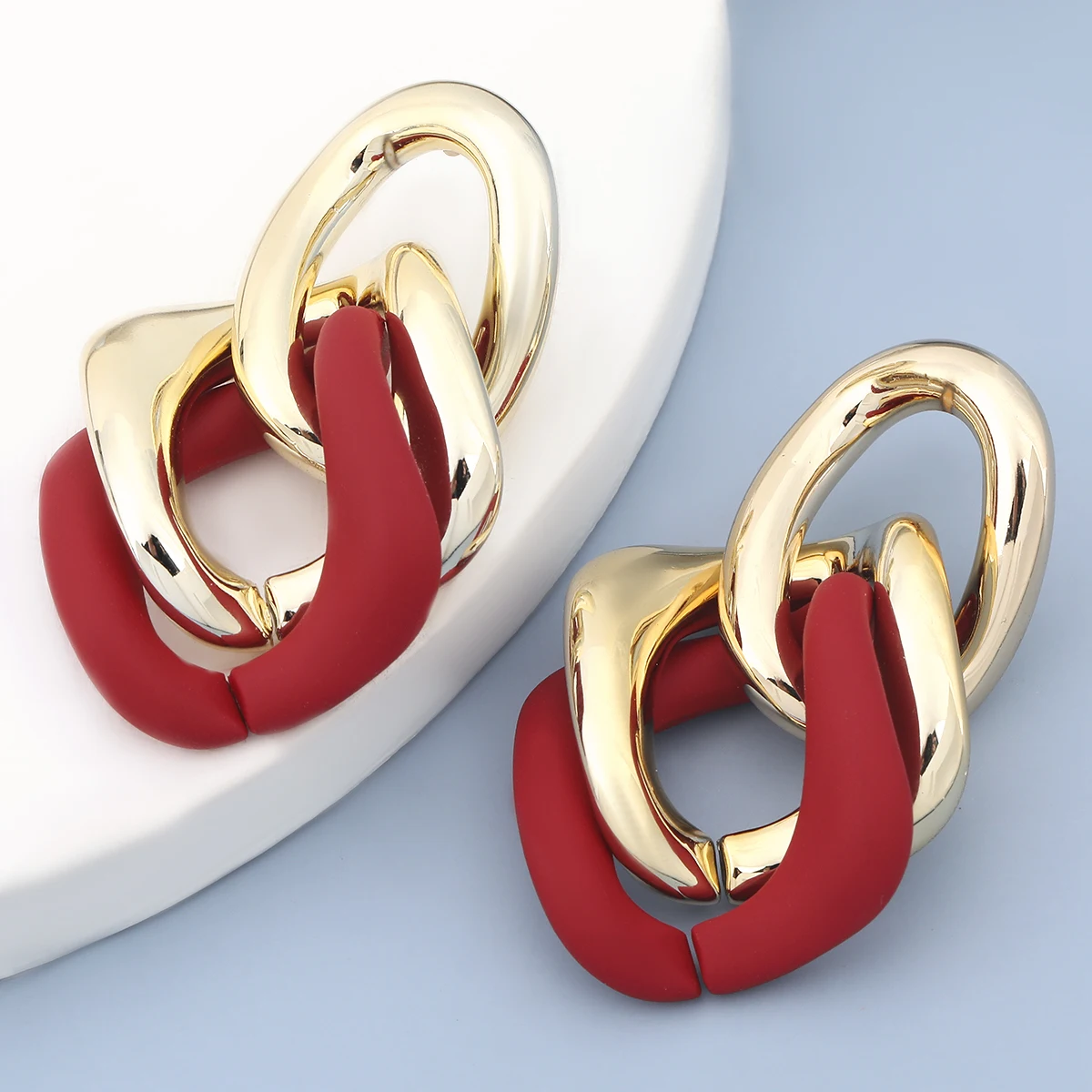 

Fashion Creative CCB Resin Earrings for Women Geometric Simple Retro Creative Drop Earrings Party Jewelry Accessories