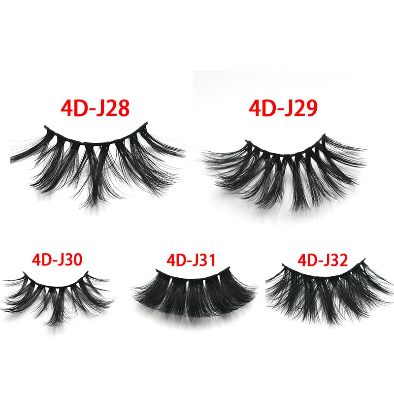 

Wholesale Bulk 25MM Eyelashes Faux Mink 5D False Eyelash Wispy Fluffy Long Eye Lashes Handmade Fake Extension Curling
