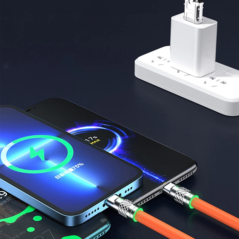 Зарядный кабель 3 в 1 120 Вт см Micro USB/Type-c несколько USB-кабелей для зарядки передачи