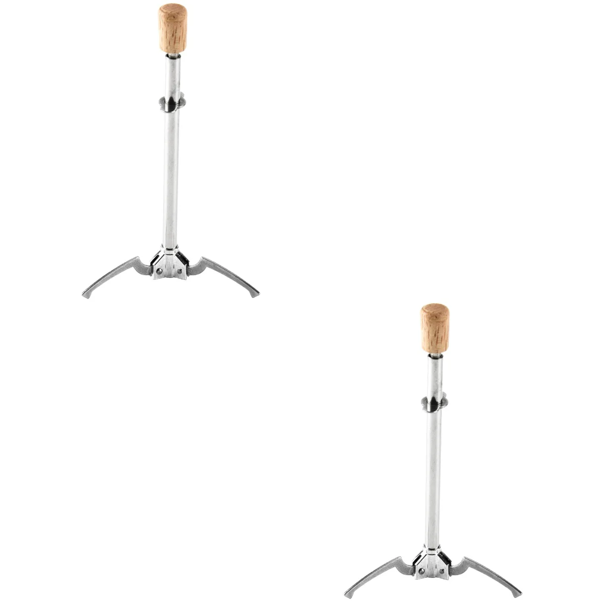 

2 pcs Stainless Steel Multifunctional Ice Clip Clap Food Tong Triangle Shape Design (Silver)