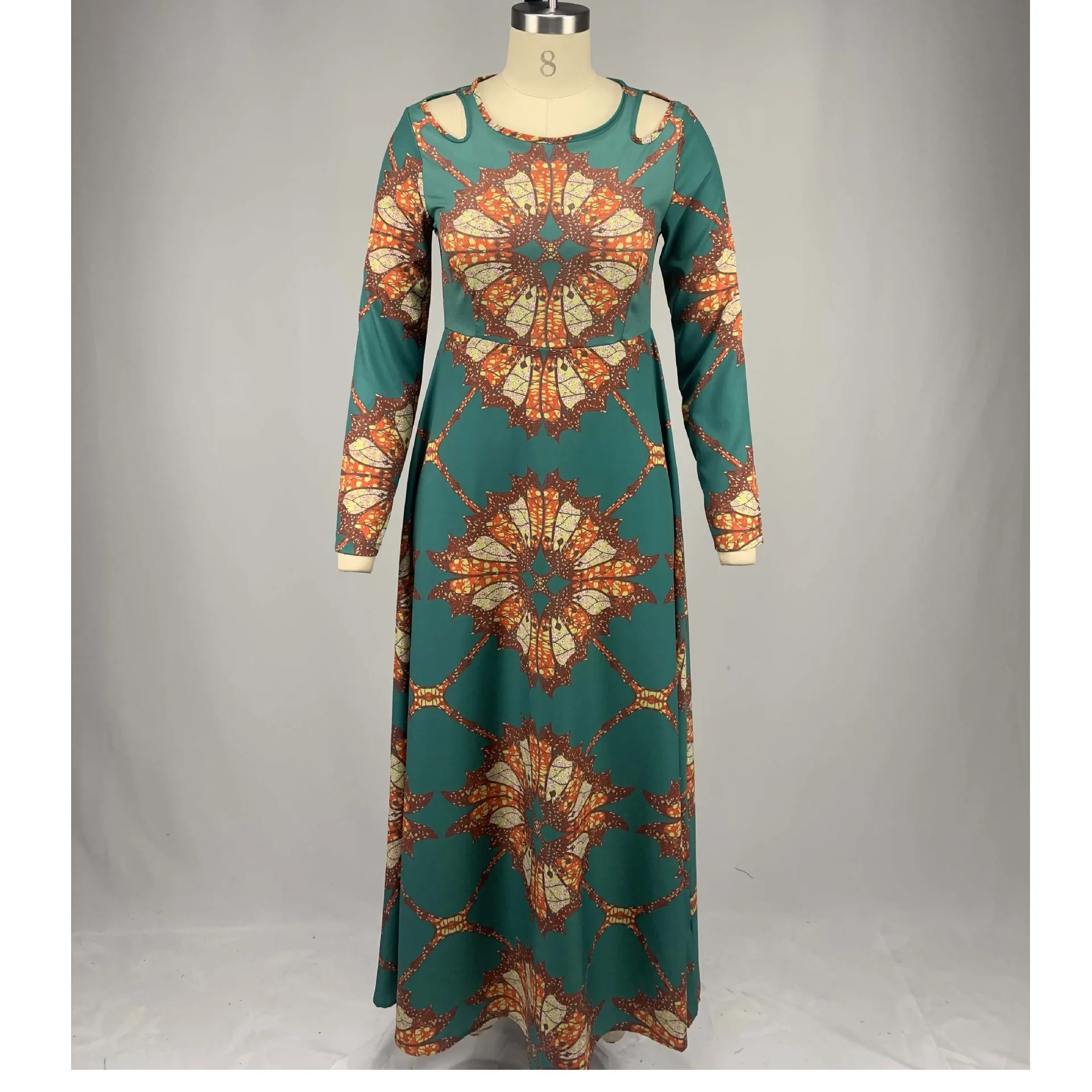 Женское облегающее платье с этническим принтом вечернее в африканском стиле