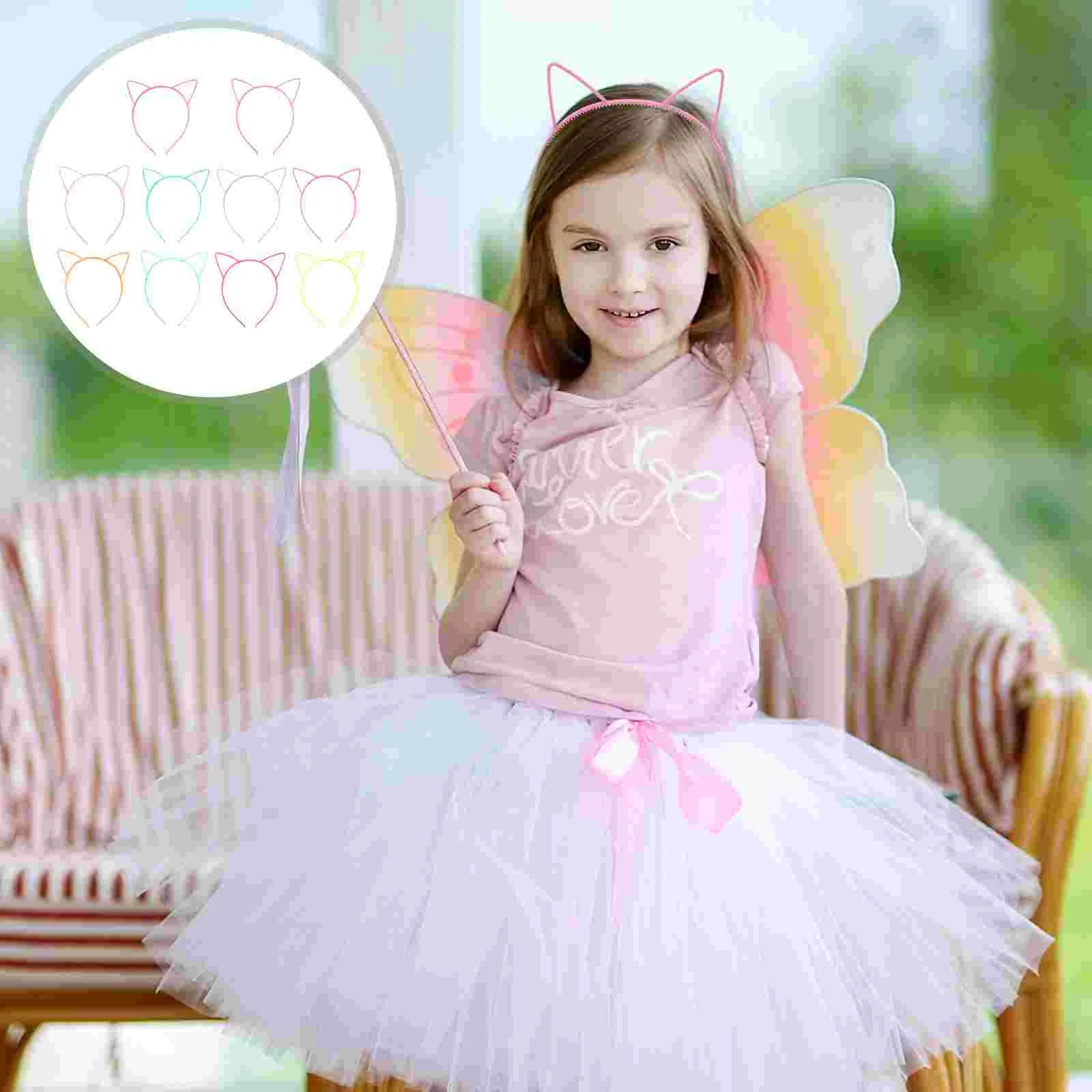 

Cat Hair Ears Headband Ear Band Headbands Women Hoop Bow Girls Birthday Party Supplies Plastic Beanie