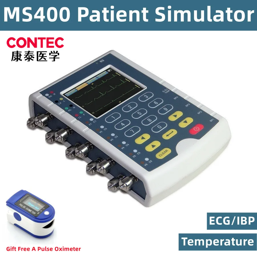 MS400 Multi Parameter Patient Simulator ECG IBP Temperature Patient Simulator Touch Screen