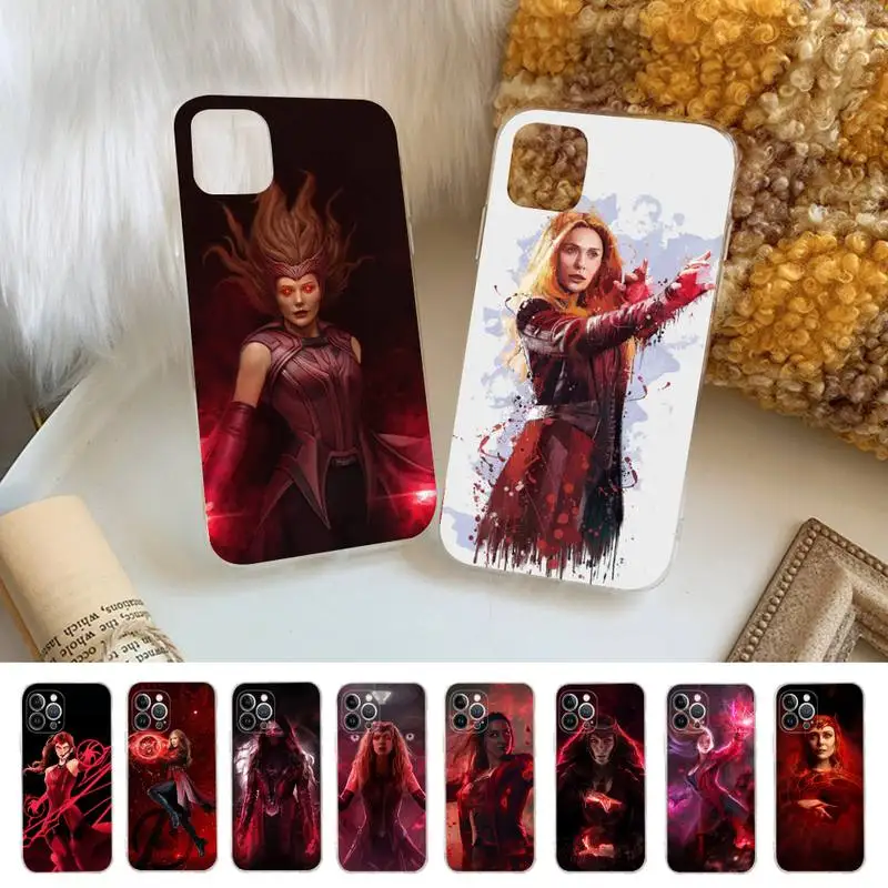 

Disney Scarlet Witch Phone Case Silicone Soft for iphone 14 13 12 11 Pro Mini XS MAX 8 7 6 Plus X XS XR Cover