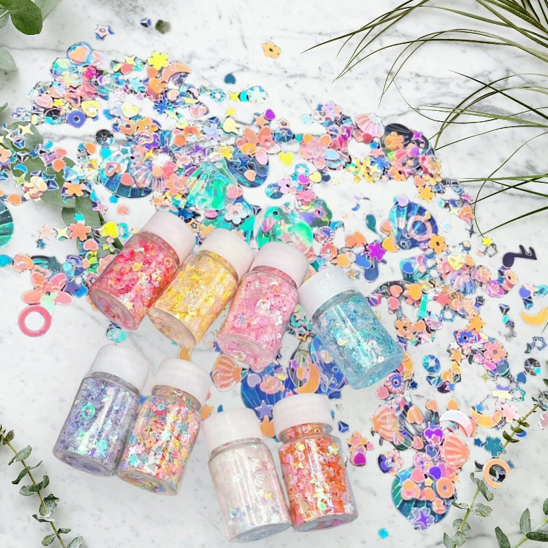 

7 шт., блестки для украшения ногтей