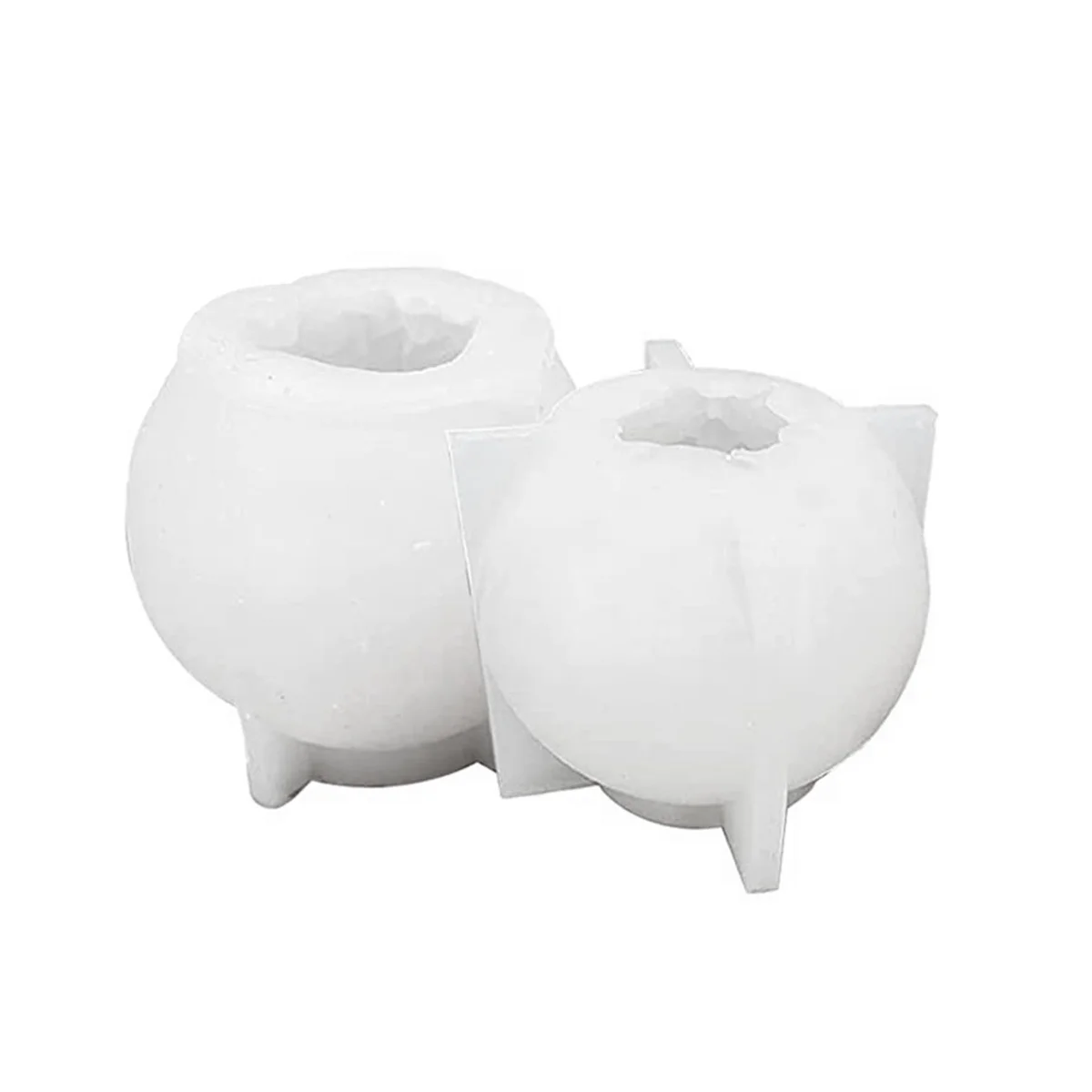 

2PCS Large Flower Ball Candle Molds, 3D Silicone Mold Rose Daisy Ball Chocolate Mold Epoxy Resin Casting Mold