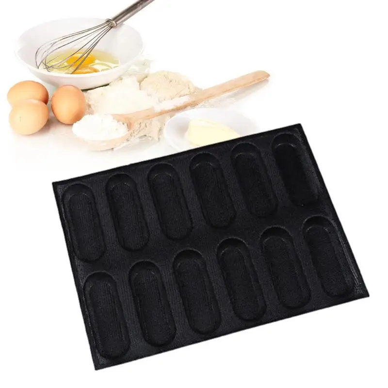 

Bread Mold For Baking 12 Cells Bread Making Tools And Supplies Silicone Bread Loaf Pan Non-Stick For Baking Molding French