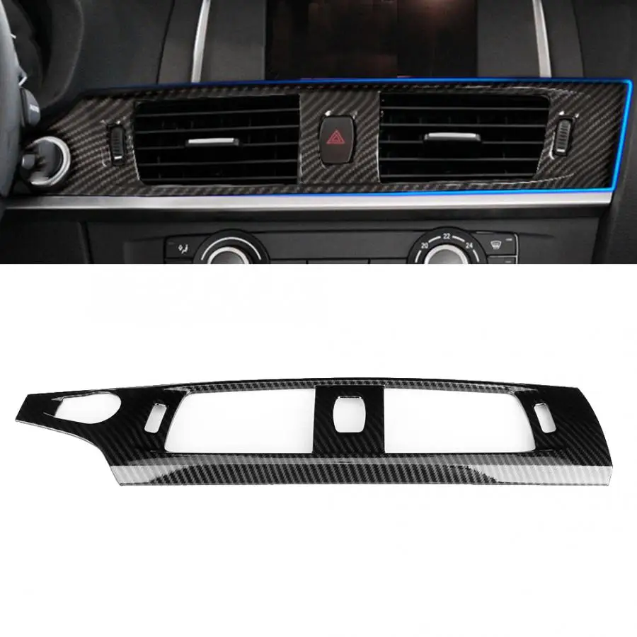 

Left-Hand Drive Carbon Fiber Style Center Console AC Air Outlet Vent Cover Trim Fit for X3 F25 2011-2017 Car Accessories