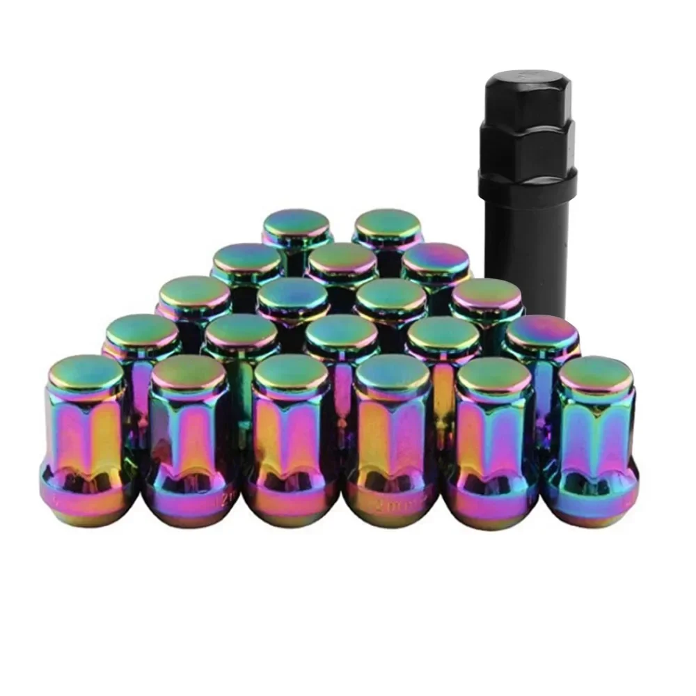 

Автомобильные Колесные гайки, универсальные 20 шт. + 1 ключ, стальная колесная гайка 32 мм, гоночные гайки с фиксирующим наконечником M12 * 1,5/1,25 для Nissan Infiniti Subaru Suzuki