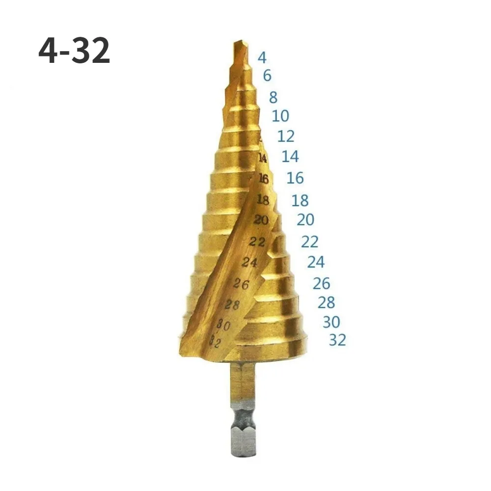 Набор ступенчатых Сверл из быстрорежущей стали с титановым покрытием для работ