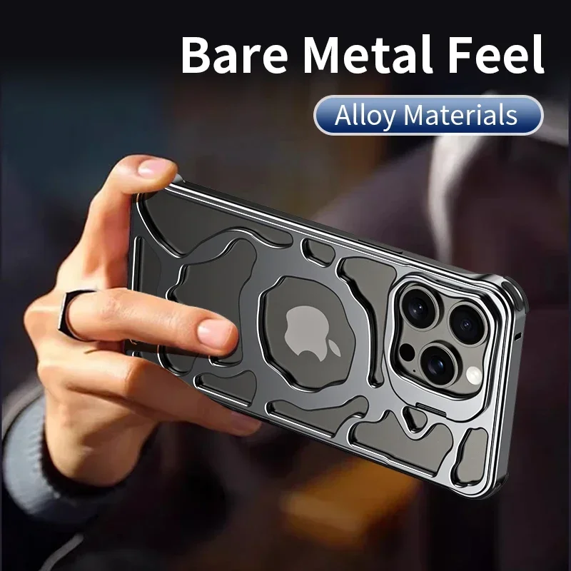 Чехол MagSafe из титанового сплава для iPhone 15 16 Pro Max металлический держатель камеры
