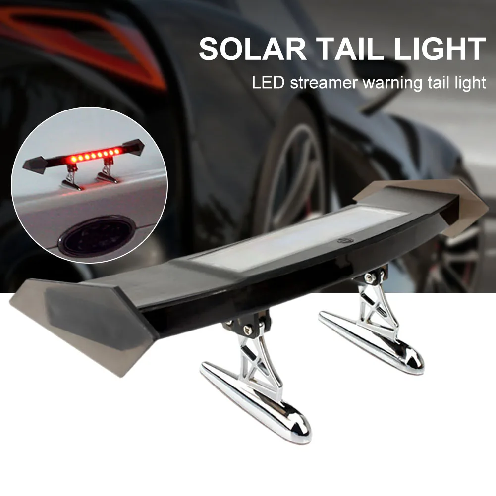 

Car Brake Light Solar Powered LED Spoiler Mini Rear Wing Taillight Vibration Sensor LED Warning Lamp Turn Signal Car Accessories