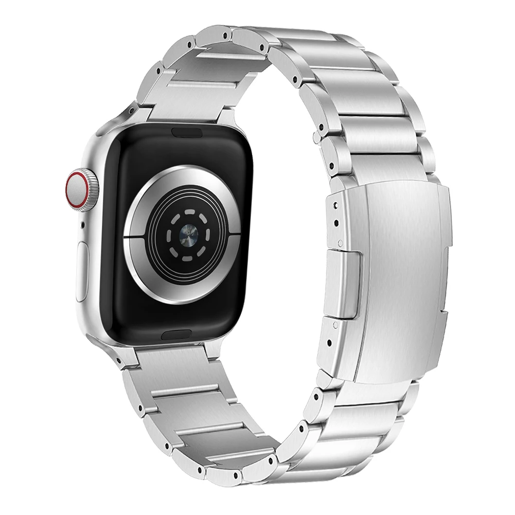 Ремешок из титанового сплава для Apple Watch UItra 8 7 45 мм 41 браслет нержавеющей стали iWatch