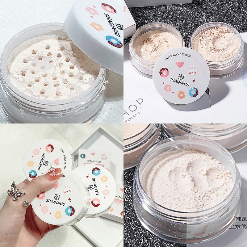 

Silky Smooth Makeup Loose Powder Waterproof Face Makeup Oil Control Finish Powder Brighten Skin Matte Velvety Setting Powder