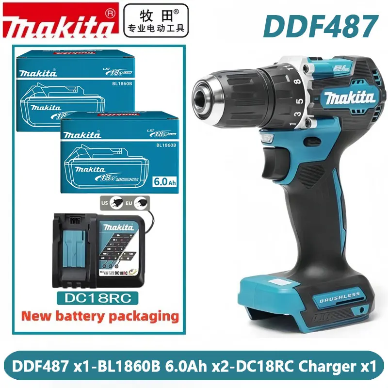 

Аккумуляторный шуруповерт Makita DDF487 18В