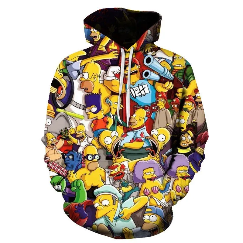 

3D Cartoon Print Men Women Hoodies Sweatshirts High Quality Jackets Street Style Casual Pullover 110-6xl