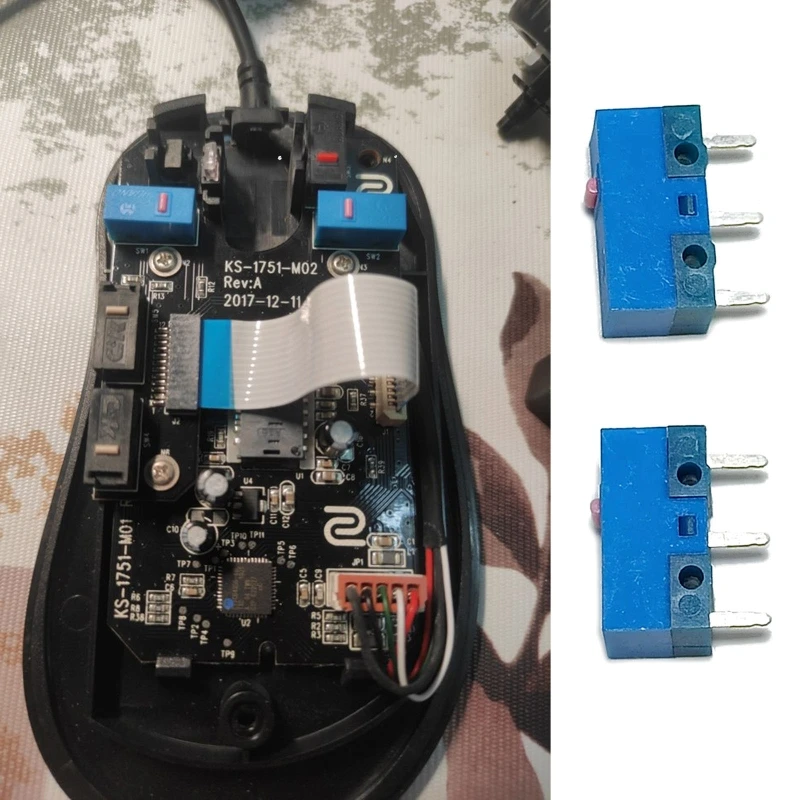 

2pcs / Pack Original Pink Dot Mouse Microswitch 80 Million Clicks Life Mouse Momentary Push Button Micro Limit Switch
