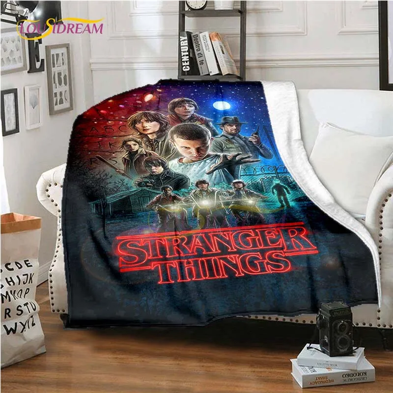 

Hot Movie Stranger Things Blankets for Beds Soft Throw Blanket Queen Size Rome Decor Winter Bedding Cover Kid Gift Picnic Travel