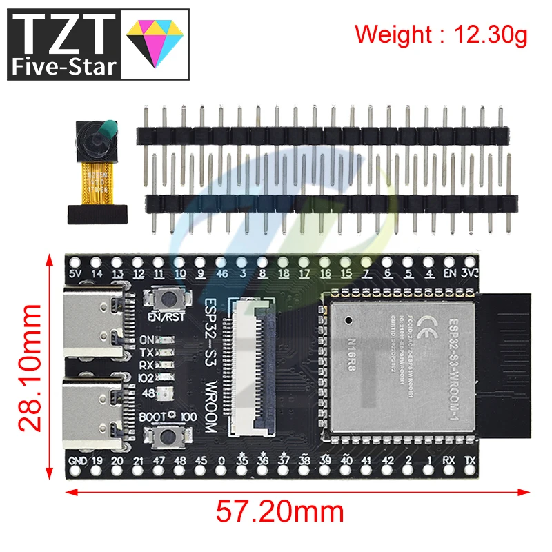 Камера TZT ESP32-S3 WROOM N16R8 макетная плата WiFi + Bluetooth модуль OV2640