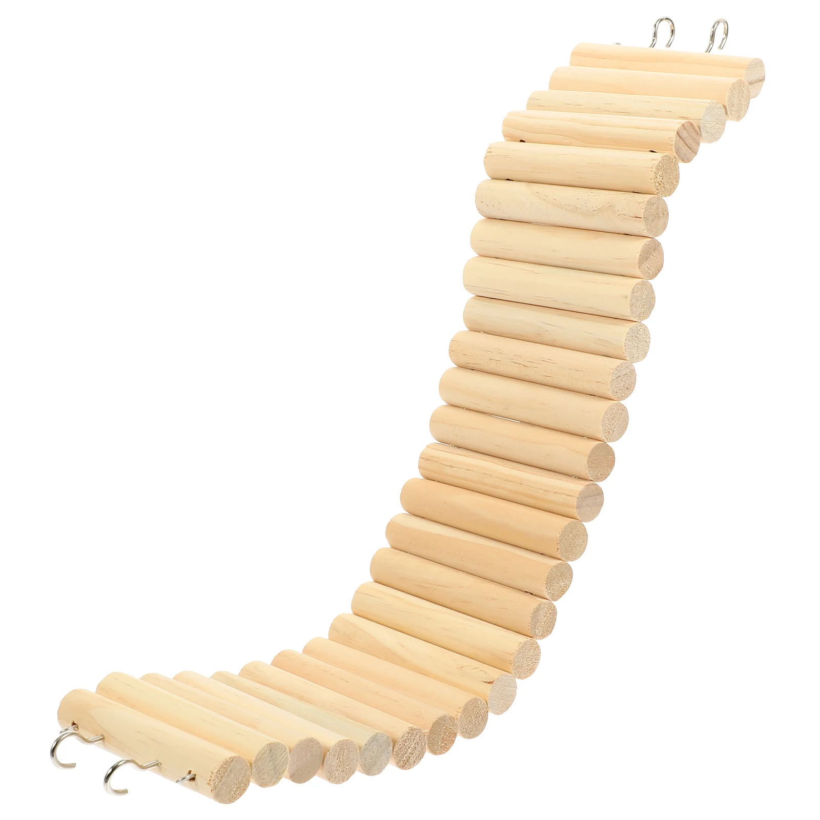 

Ladder Wooden Hamster Bridge Climbing Hideout Rat Guinea Toy Cage Pet Fence Bendy Suspension Bendable Ornament Mouse Animals
