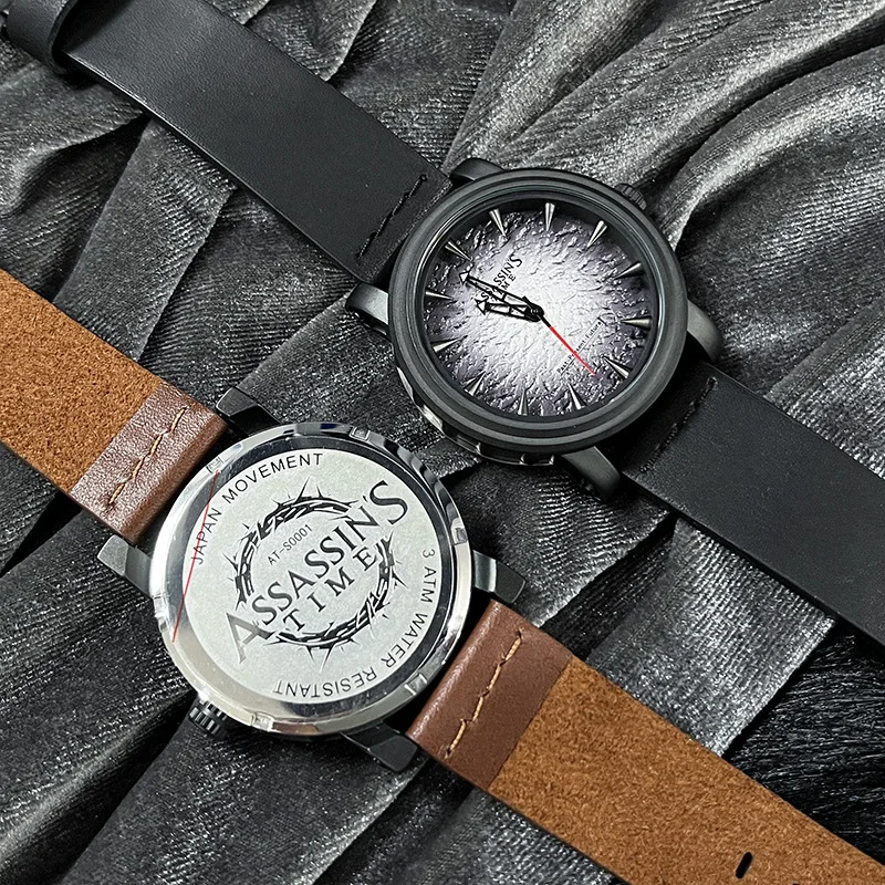 Time Assassin Brand Men's Watch Fashion Belt Round Watch Foreign Trade Online Hot Spot Watch Men