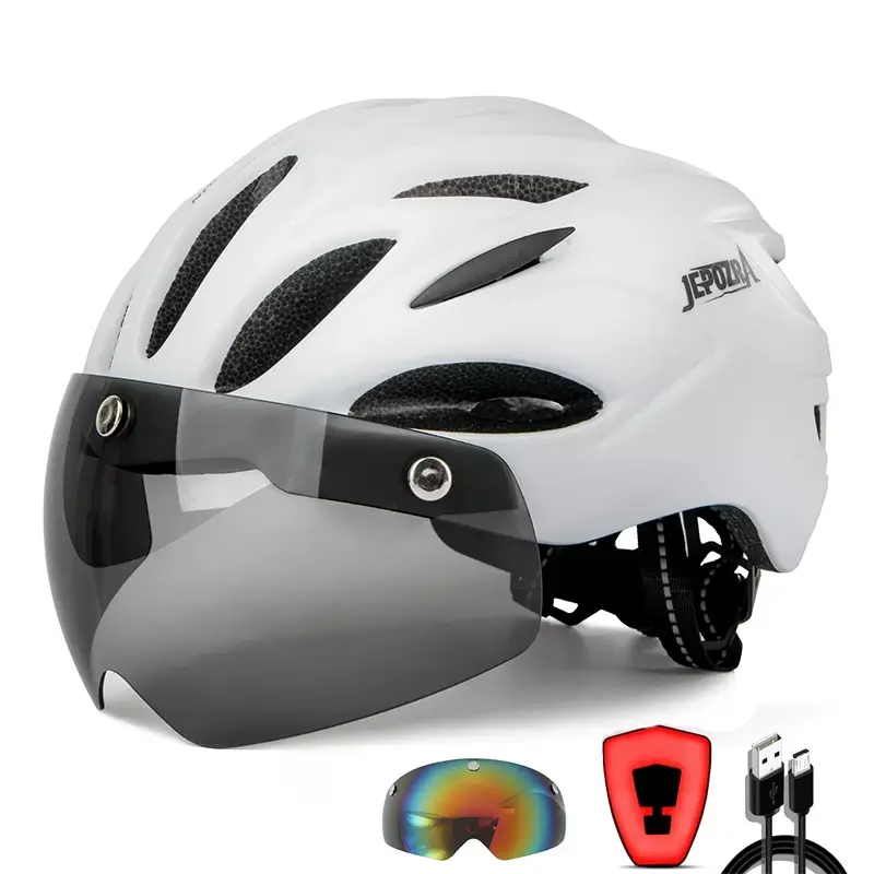 

JEPOZRA велосипедный шлем для мужчин и женщин с задним фонарем велосипедный шлем MTB дорожный велосипед E-Bike мотоцикл