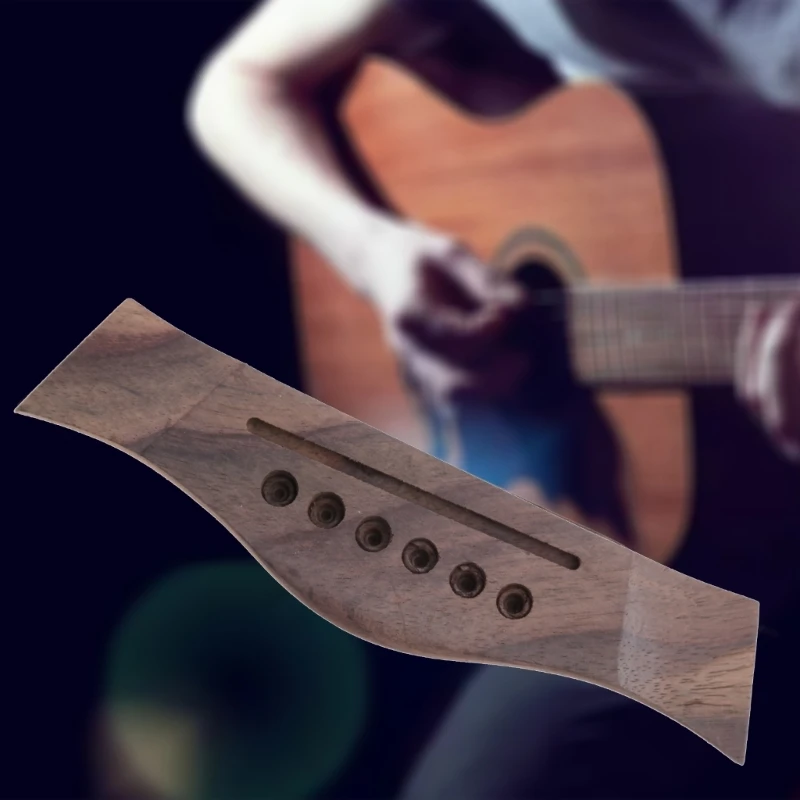 

Acoustic Guitar Wooden Rosewood Bridge Pins Saddle Nut Sets DIY Accesories Guitar Replacement Parts