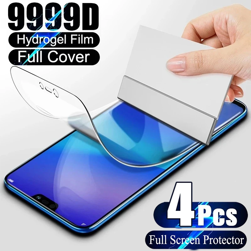 4 шт полное покрытие Гидрогелевая пленка для Huawei P30 P20 P40 Lite P50 Pro Защита экрана для Huawei Mate 30 20 40 50 Pro Lite пленка