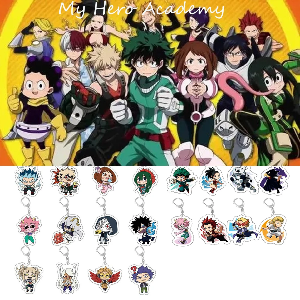 Anime My Hero Academia Key Chain My Hero One's Justice Character Decoration Boys & Girls Party Travel Jewelry Holiday Gifts
