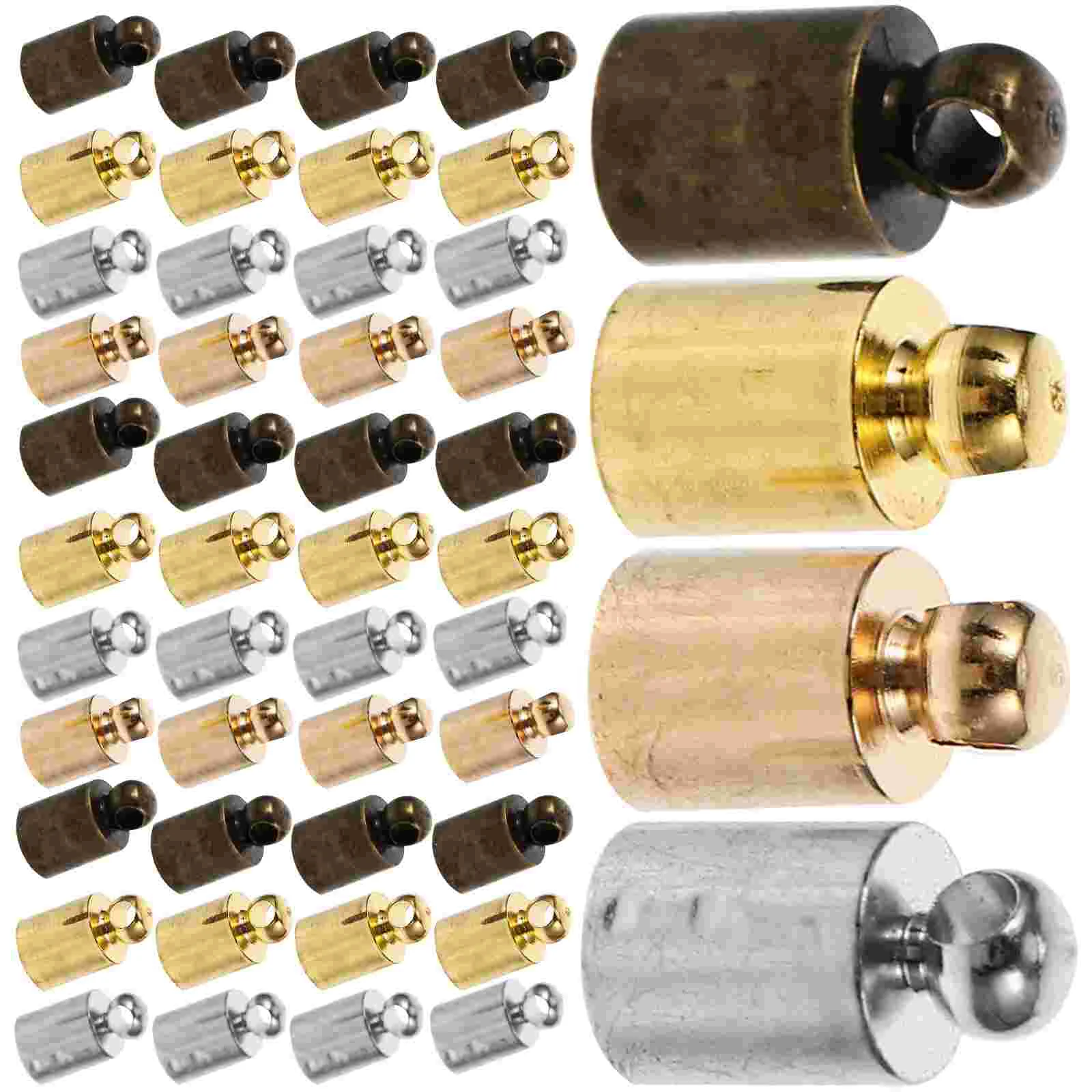 

100pcs Tassel Caps Bracelet Making Material Tassel End Caps Necklace Making Caps End Caps For Jewelry Making Tassel Supplies