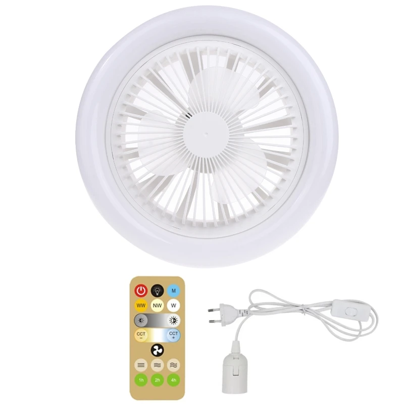 

Ceiling Fan Lamps Cooling Fan with Light and Remote Control & E27 Switches Cable