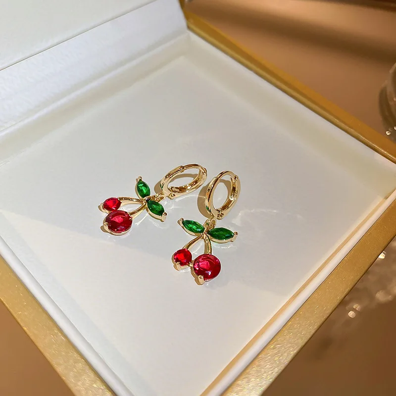 

Новое поступление 2022, модные серьги-клипсы, металлические женские серьги, милая элегантная трендовая Милая женская бижутерия цвета вишни