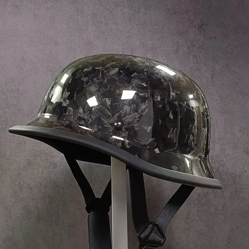 Винтажный шлем из углеродного волокна в горошек сертифицированный