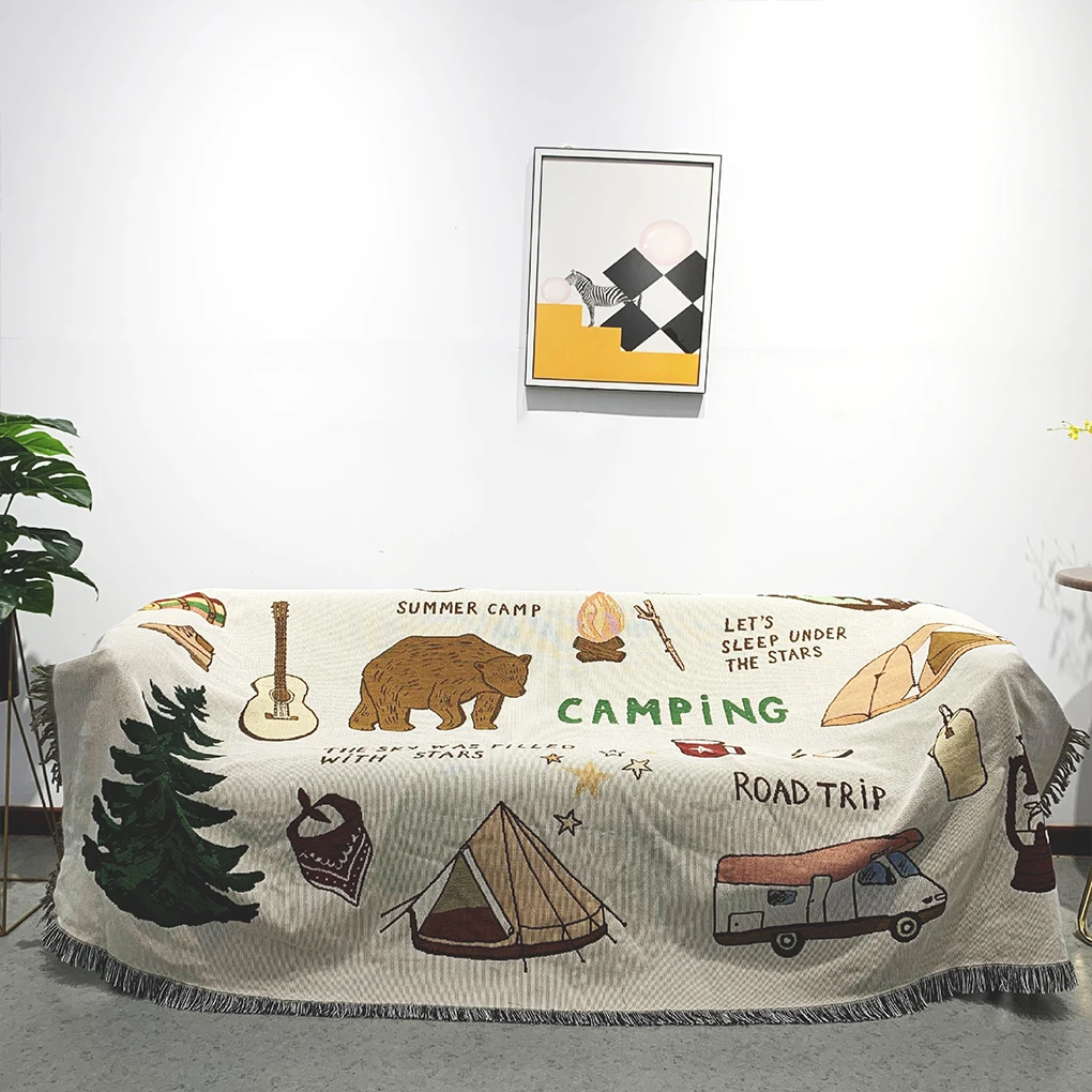 

Home Hotel Foldable Multifunctional Sofa Blanket Hiking Traveling Portable Couch Blankets Tapestry Decoration 160x130cm