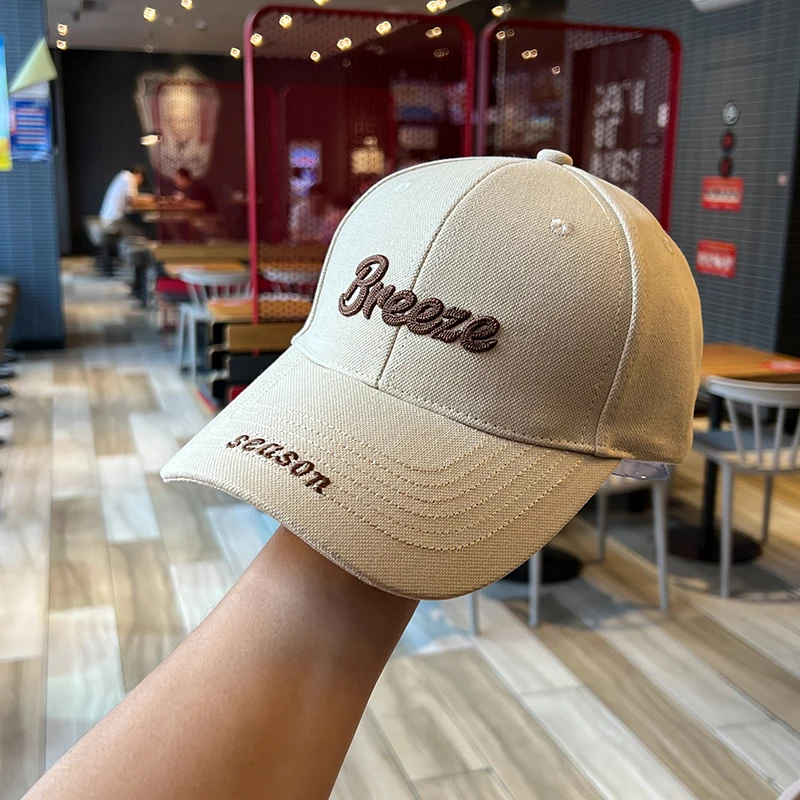 

Бейсболка с твердой короной Женская шапка с вышитыми буквами на весну и осень модная универсальная мужская и женская простая Кепка с козырьком