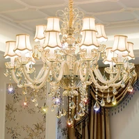 modern k9 lustre cristal living room crystal light dining room bedroom hanging lamp villa hotel clothing store led chandelier