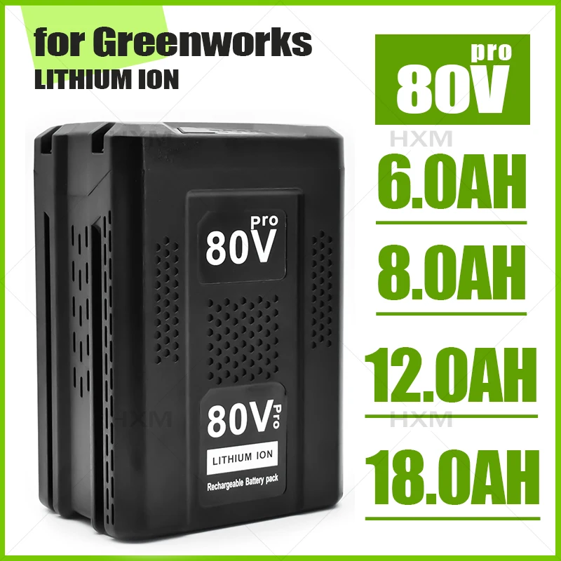 

Высококачественная сменная батарея 80 в для литий-ионной батареи Greenworks 80 в Max GBA80200 GBA80250 GBA80400 GBA80500