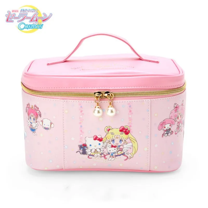 

Kawaii Sanrio Hello Kitty Bag Anime Sailor Moon Makeup Bag Portable Large Capacity Travel Cute Toiletries Storage Bag Lunch Bag