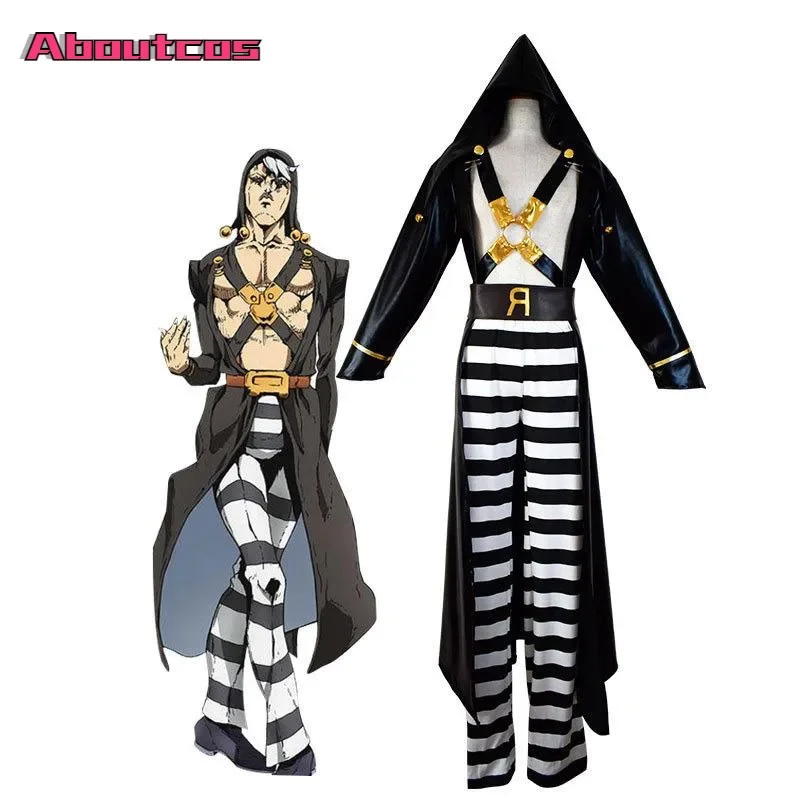Новинка 2024 года аниме JoJo Bizarre Adventure Risotto Nero карнавальный костюм золотая ветровая