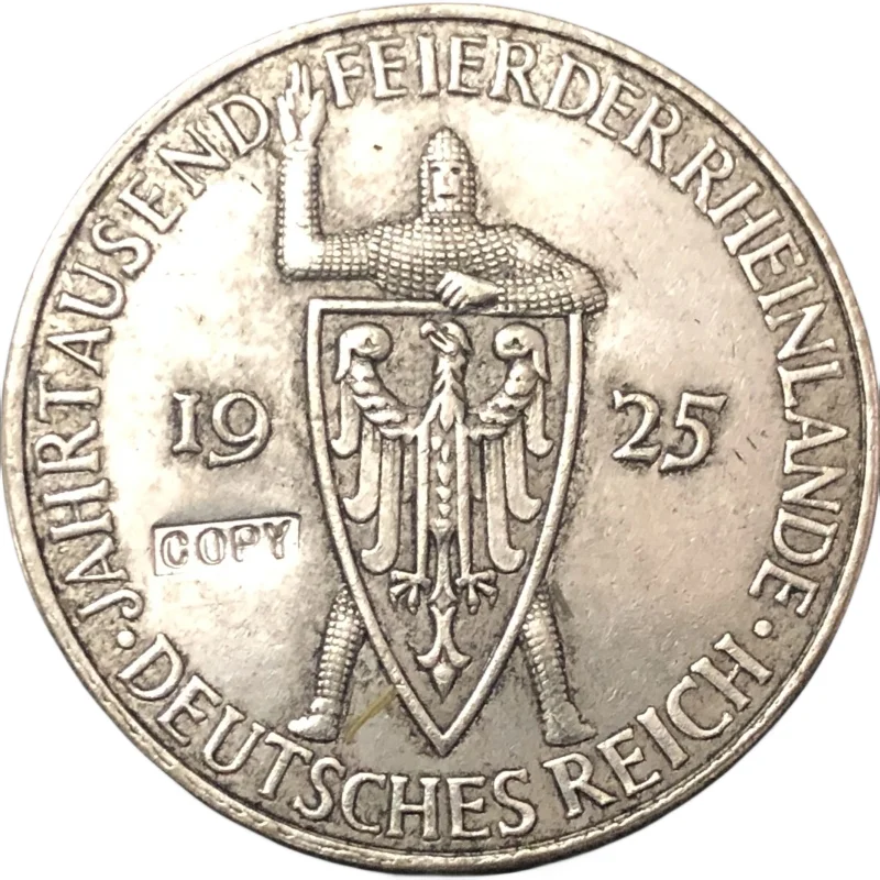 

Копия монеты Рейнланда 3 рейхсмарки 1925 года