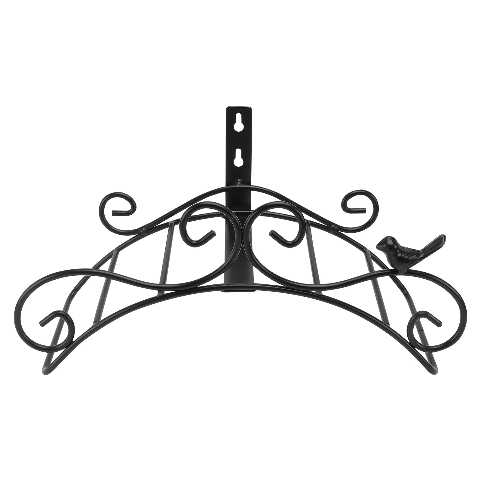 

1Pc Garden Hose Holder Ironwork Storage Holder Wall Pipe Support (Black)