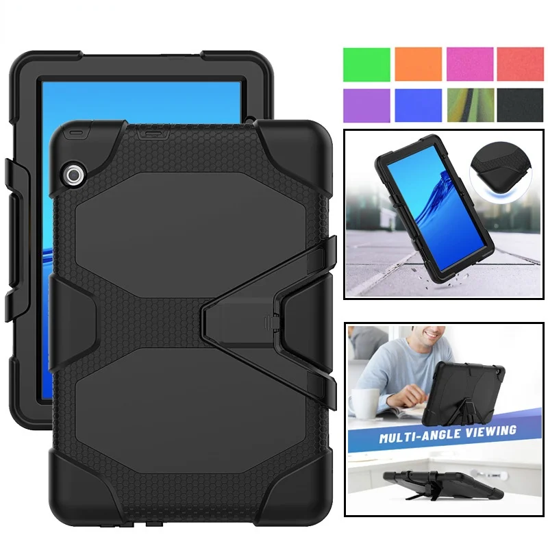 

For Huawei Mediapad T3 T5 10 10.1 inch AGS2-W09/L09 Full Body Silicon Tablet Cover Funda Stand Case For MatePad T8 8.0 Kobe2-L09