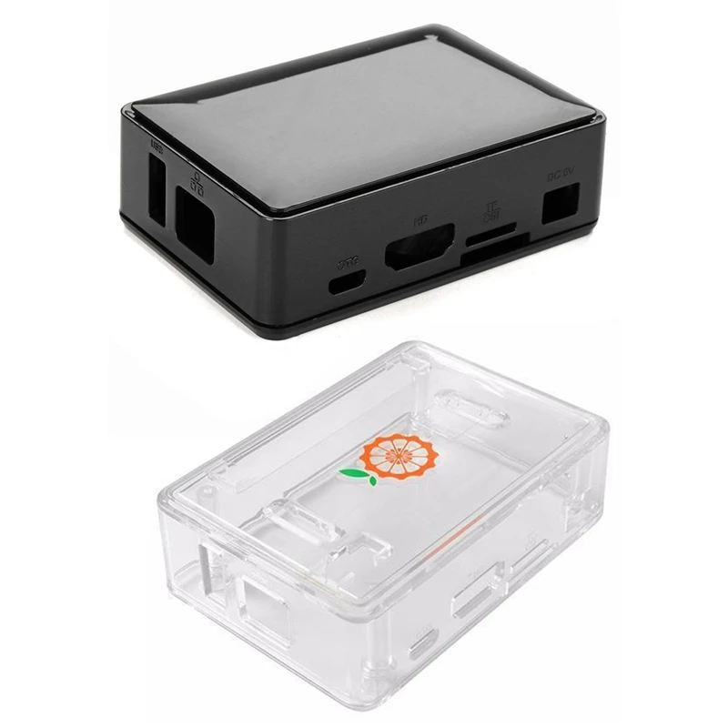 

2Pcs ABS Protective Case For Orange Pi One - Transparent & Black