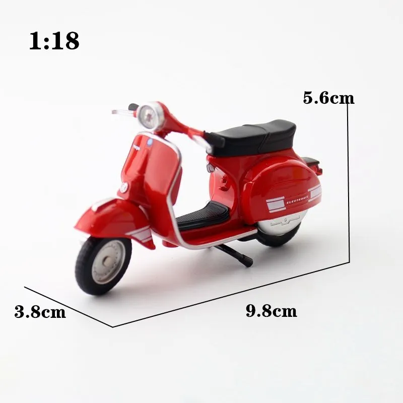 Масштаб 1:18 масштаб 1976 Vespa 200 модель автомобиля для коллекционирования подарок