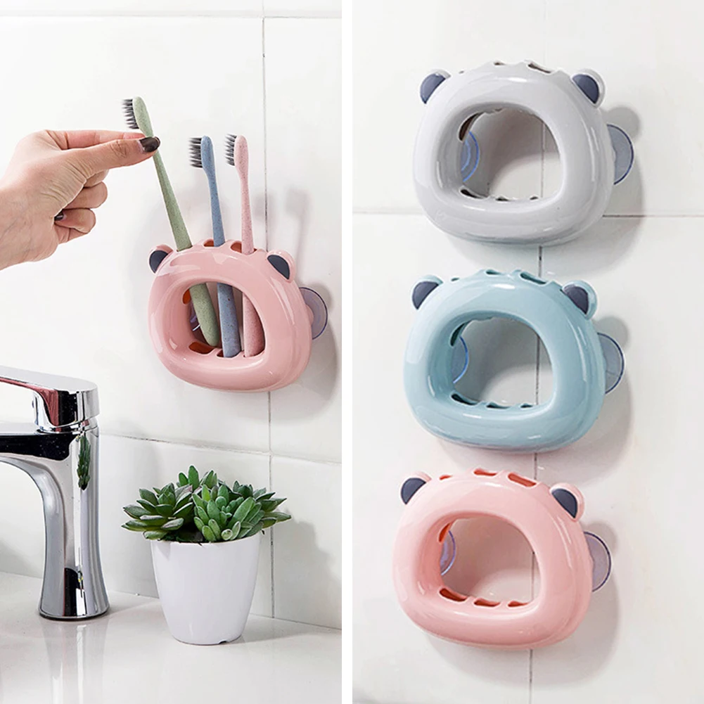 

Wall Mounted Toothbrush Holder Toothpaste Mouth Cup Waterproof Holder Drill-FreeBathroom Storage Shelf Portable Rack Organize