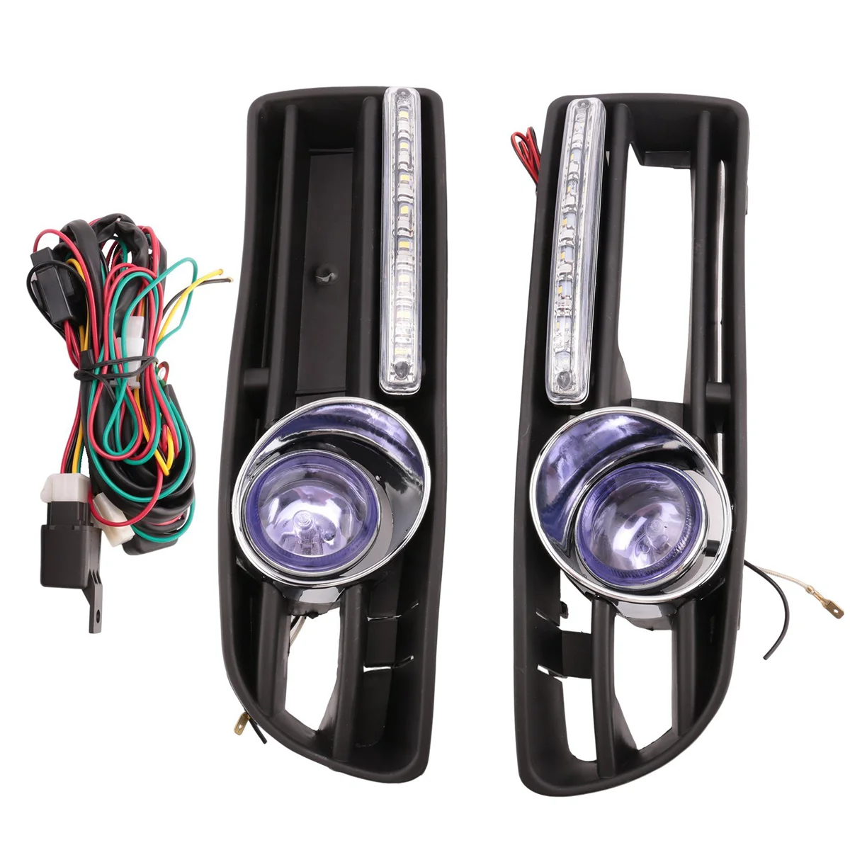 2 шт. автомобильная противотуманная решетка для бампера с выключателем VW Jetta Bora Mk4