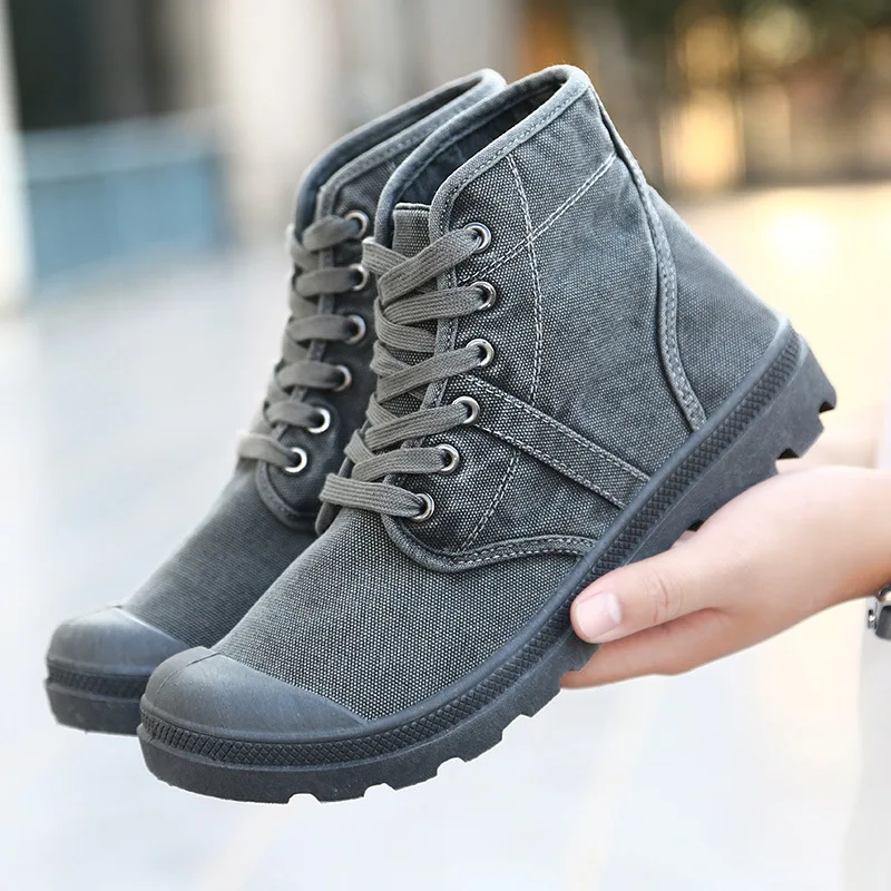 

Autumn Early Winter Boots Men Canvas Shoes High Top Casual Shoes Fashion Men's Boots Male Brand Ankle Botas