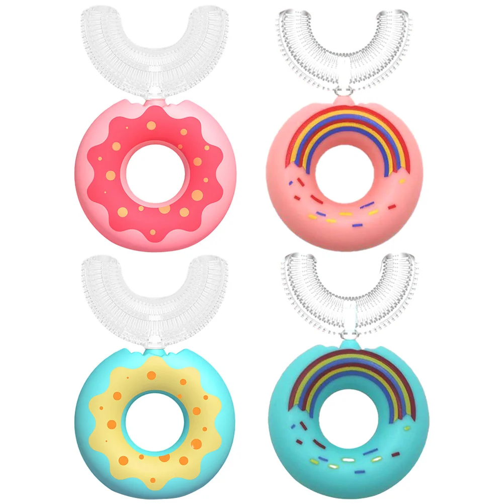 

4 шт., силиконовые пончики для чистки полости рта